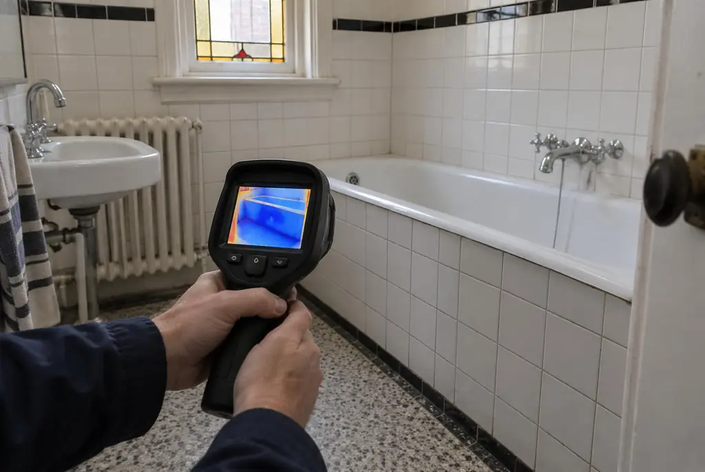 Lekdetectie Haarlem – onderzoek in een badkamer van een oudere woning